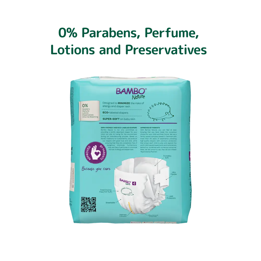 Bambo Nature Diapers size 4, (7-14 kg / 15-31 lbs), 24 pcs