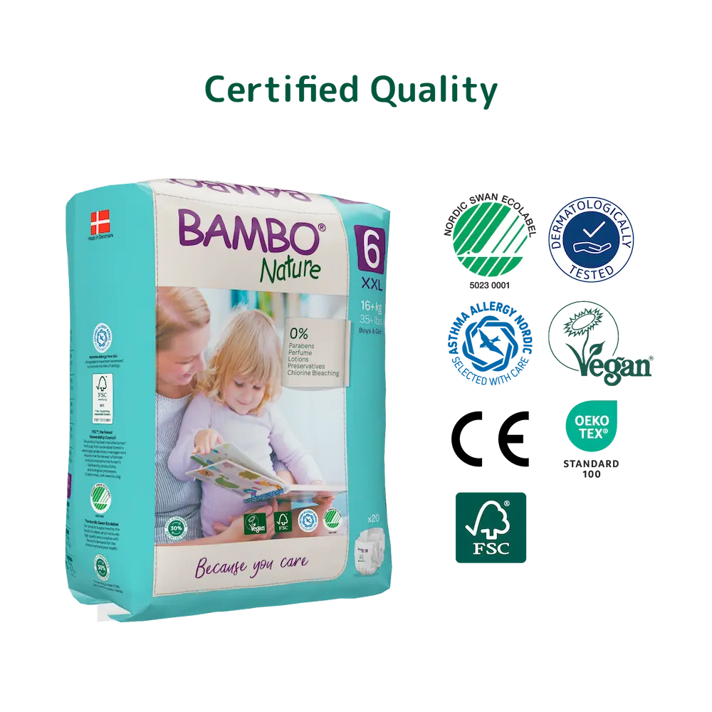 Bambo Nature Diapers size 6, (16+ kg / 35+ lbs), 20 pcs