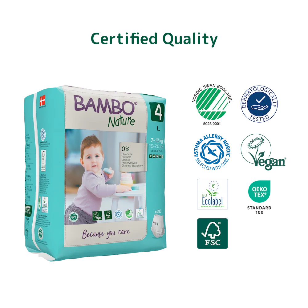 Bambo Nature Pants size 4 (7-12 kg / 15-26 lbs ), 20 pcs