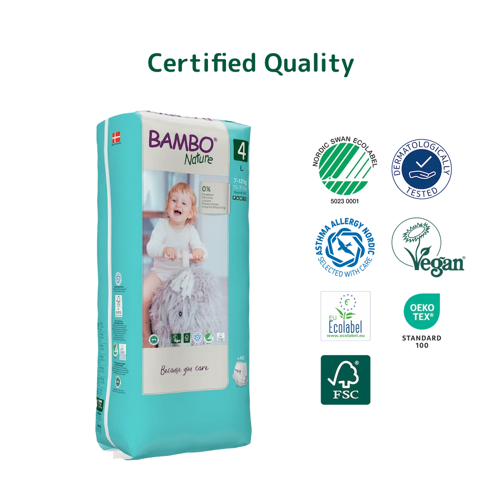 Bambo Nature Pants size 4 (7-12 kg / 15-26 lbs ), 40 pcs