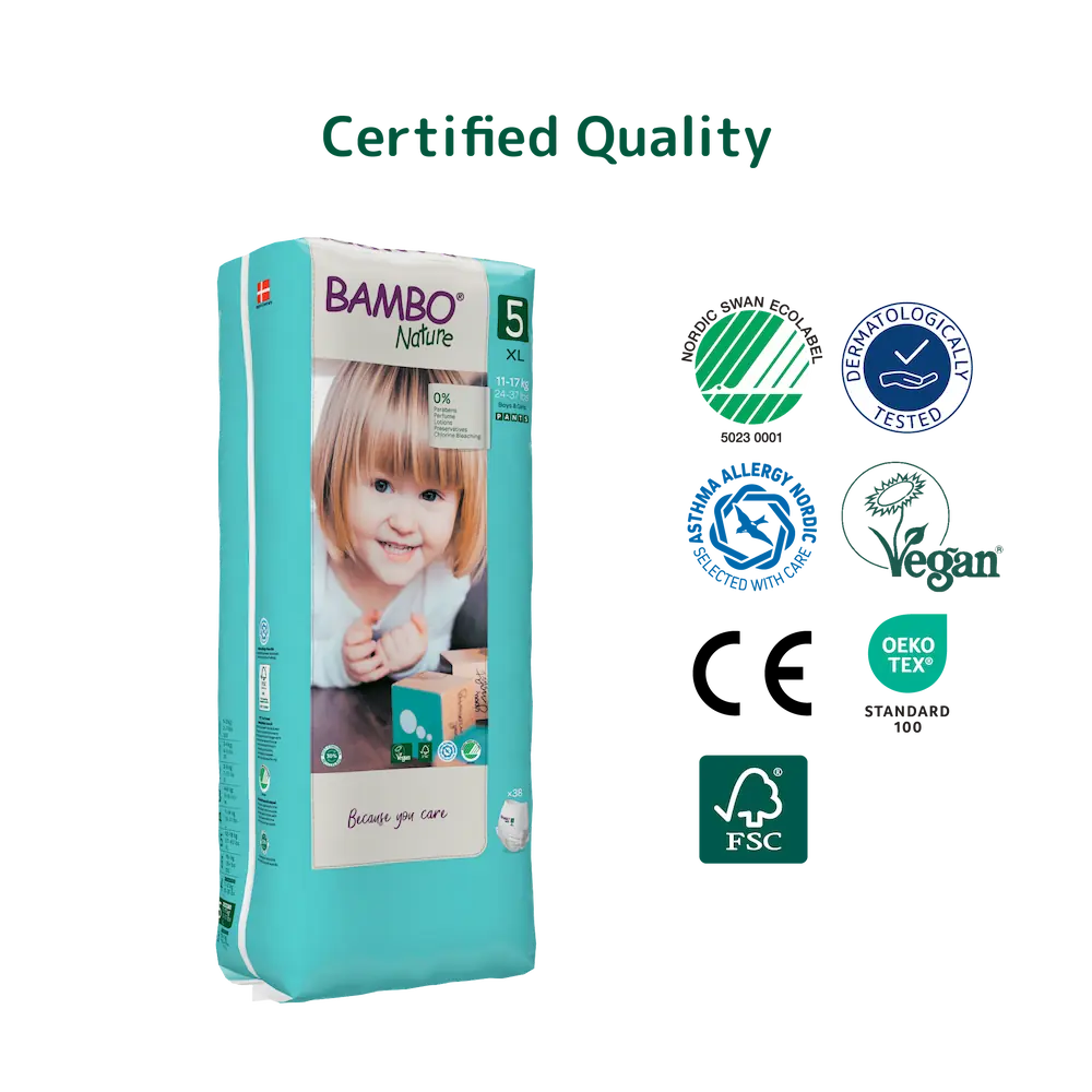 Bambo Nature Pants size 5 (11-17 kg / 24-37 lbs), 38 pcs