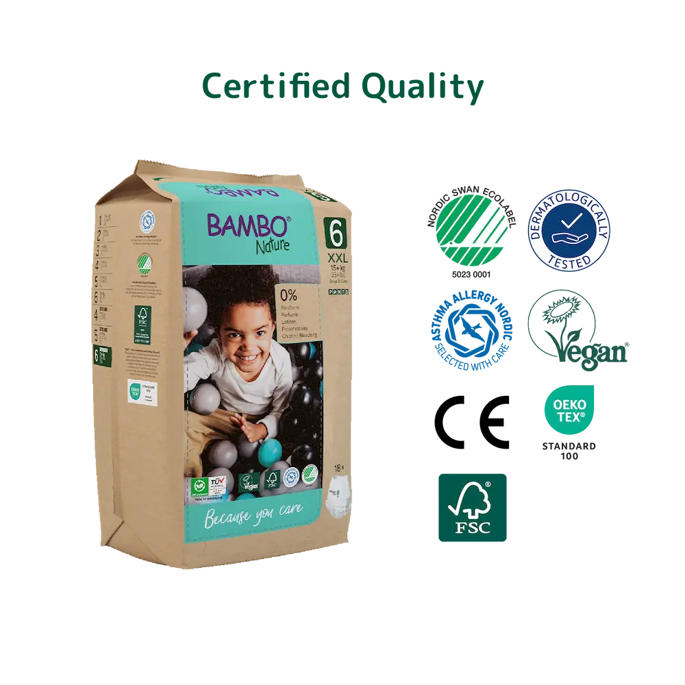 Bambo Nature Pants size 6 (15+ kg / 33+ lbs), 18 pcs