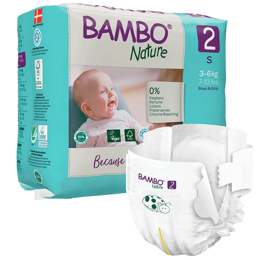 Bambo Nature Diapers size 2, (3-6 kg / 7-13 lbs), 30 pcs