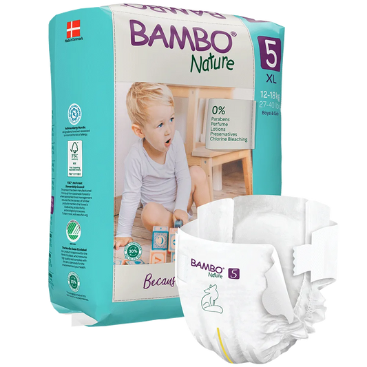 Bambo Nature Diapers size 5, (12-18 kg / 27-40 lbs), 22 pcs