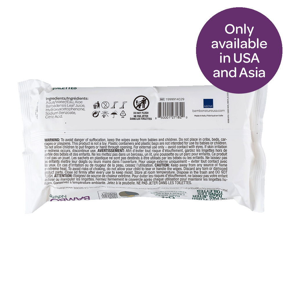 Bambo Nature Wet Wipes 99% water