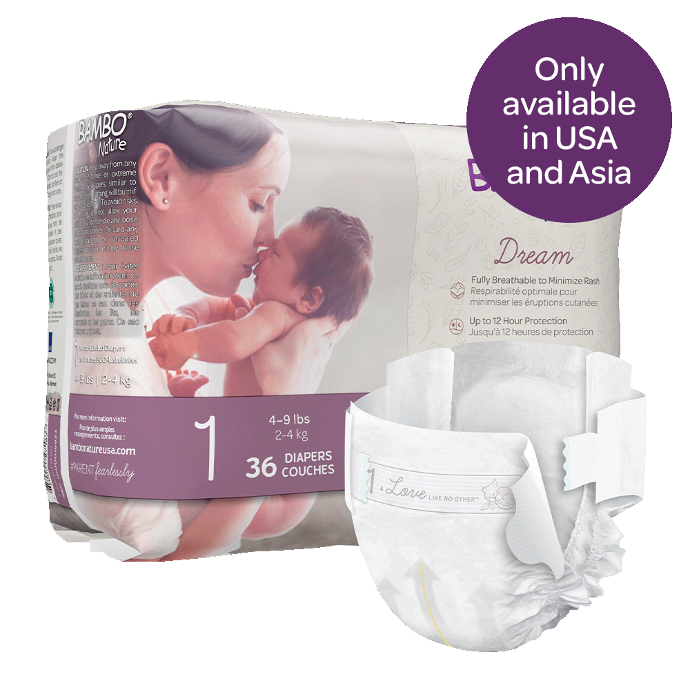 Bambo Nature Dream Diapers size 1 (2-4 kg / 4-9 lbs), 36 pcs