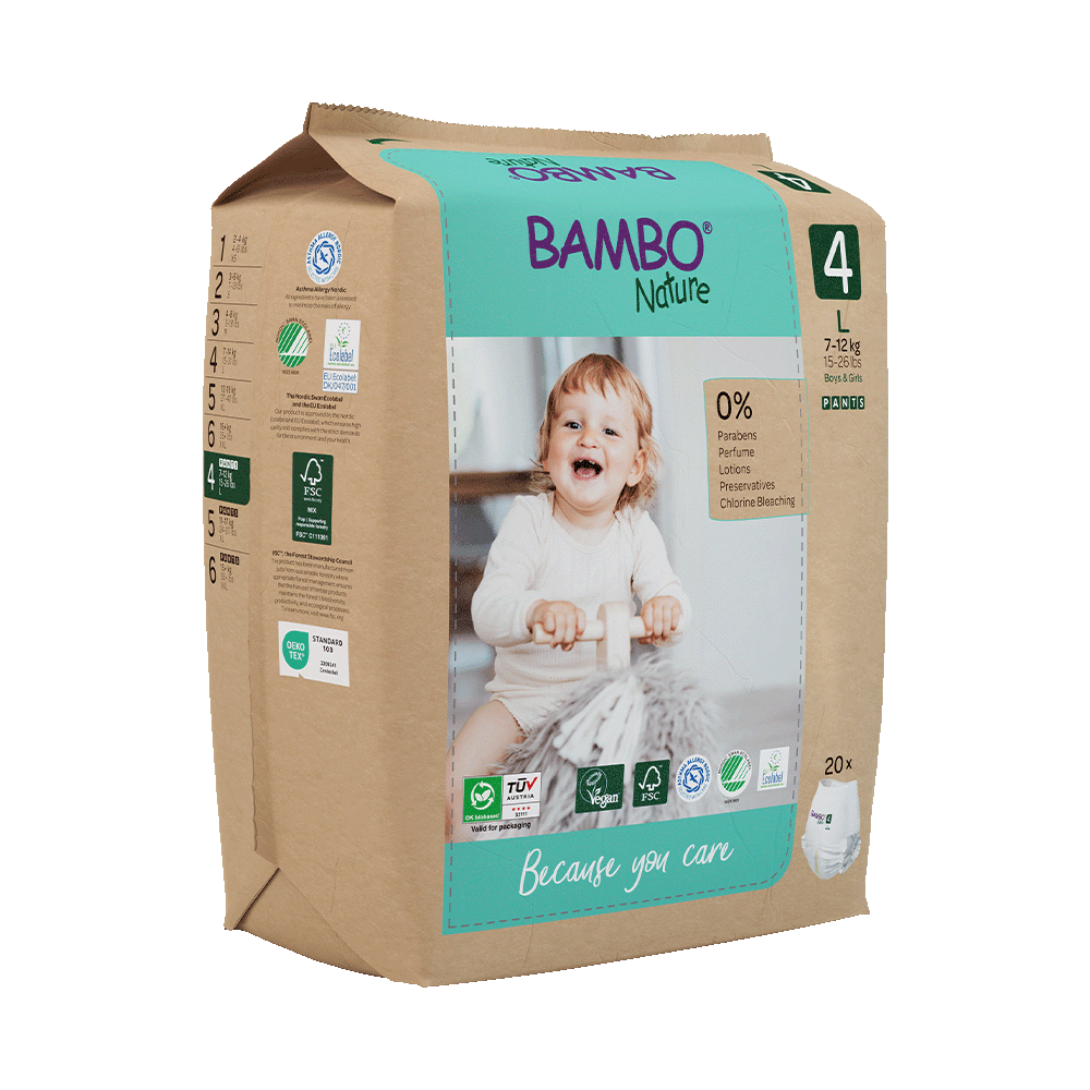 Bambo Nature Pants size 4 (7-12 kg / 15-26 lbs), 20 pcs