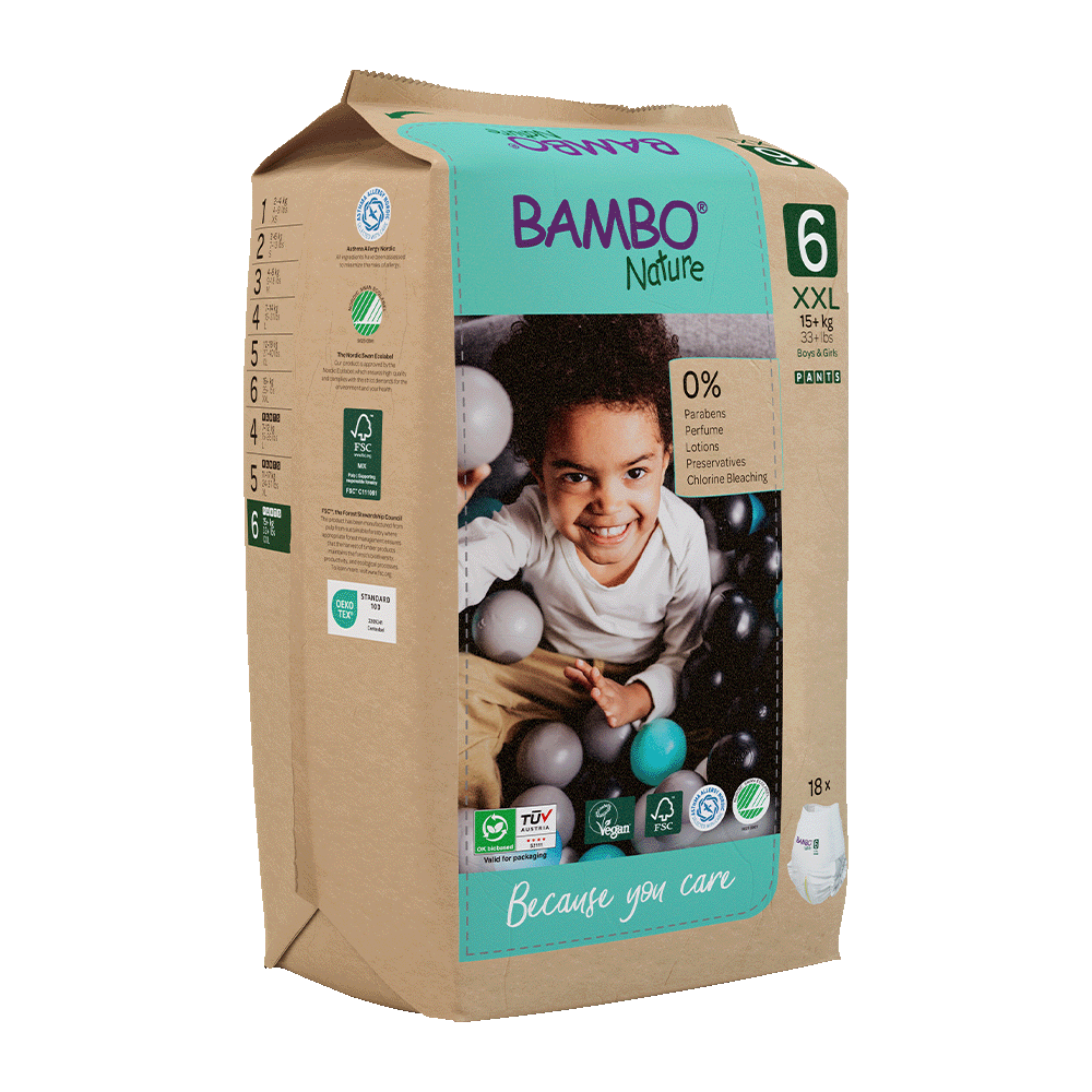 Bambo Nature Pants size 6 (15+ kg / 33+ lbs), 18 pcs