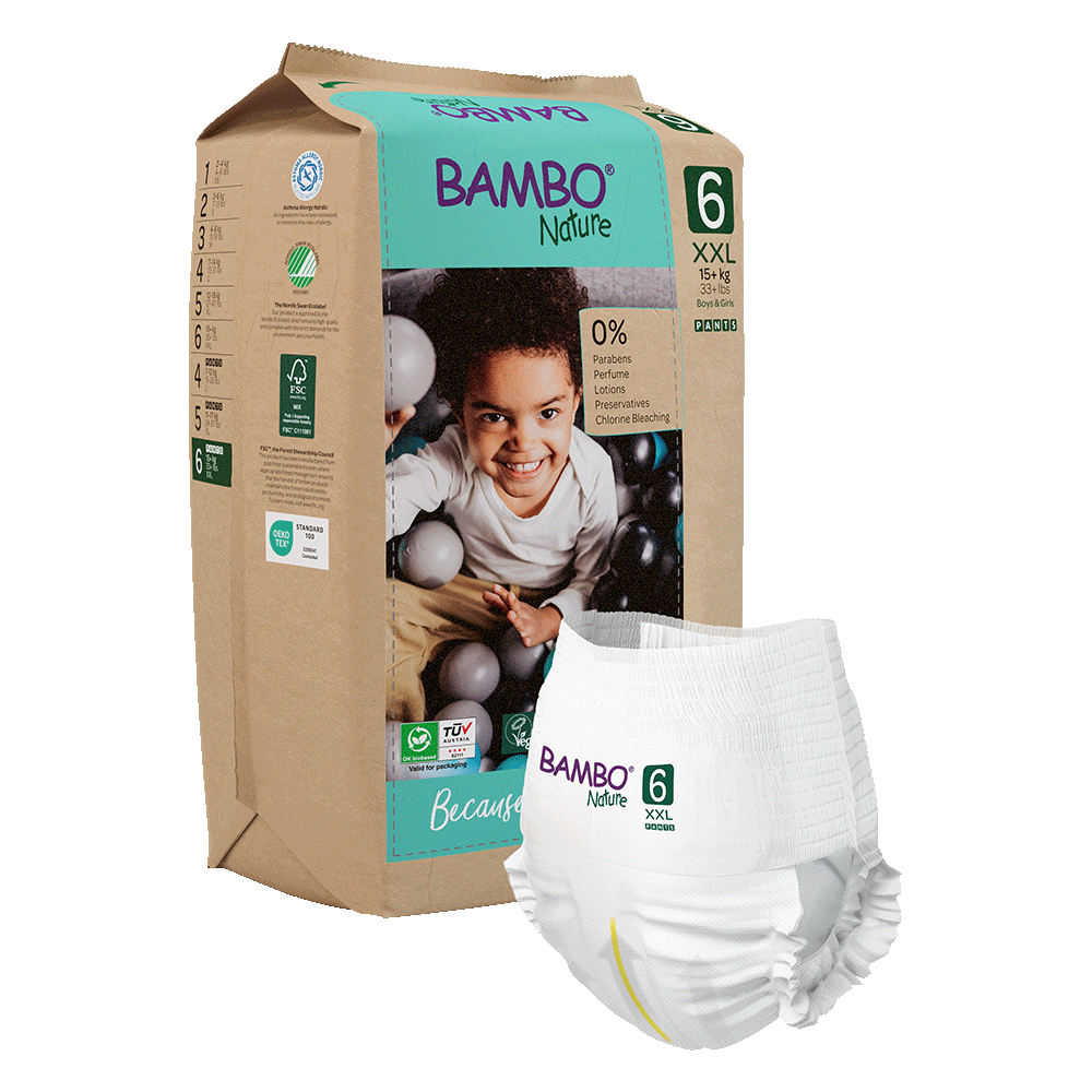 Bambo Nature Pants size 6 (15+ kg / 33+ lbs), 18 pcs