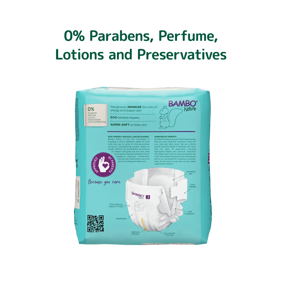Bambo Nature Diapers size 3, (4-8 kg / 9-18 lbs), 28 pcs