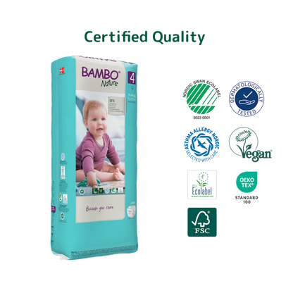 Bambo Nature Diapers size 4, (7-14 kg / 15-31 lbs), 48 pcs