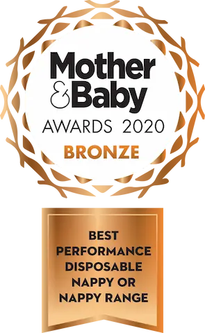Bronze award from Mother & Baby Awards 2020 for best performance disposable nappy or nappy range.