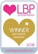 Loved by Parents award badge for Best Sensitive Babywipes 2018