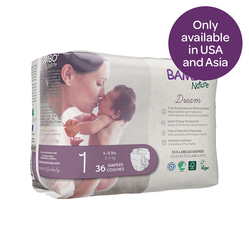 Bambo Nature Dream Diapers size 1 (2-4 kg / 4-9 lbs), 36 pcs