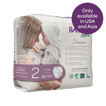 Bambo Nature Dream Diapers size 2 (3-6 kg / 7-13 lbs), 32 pcs