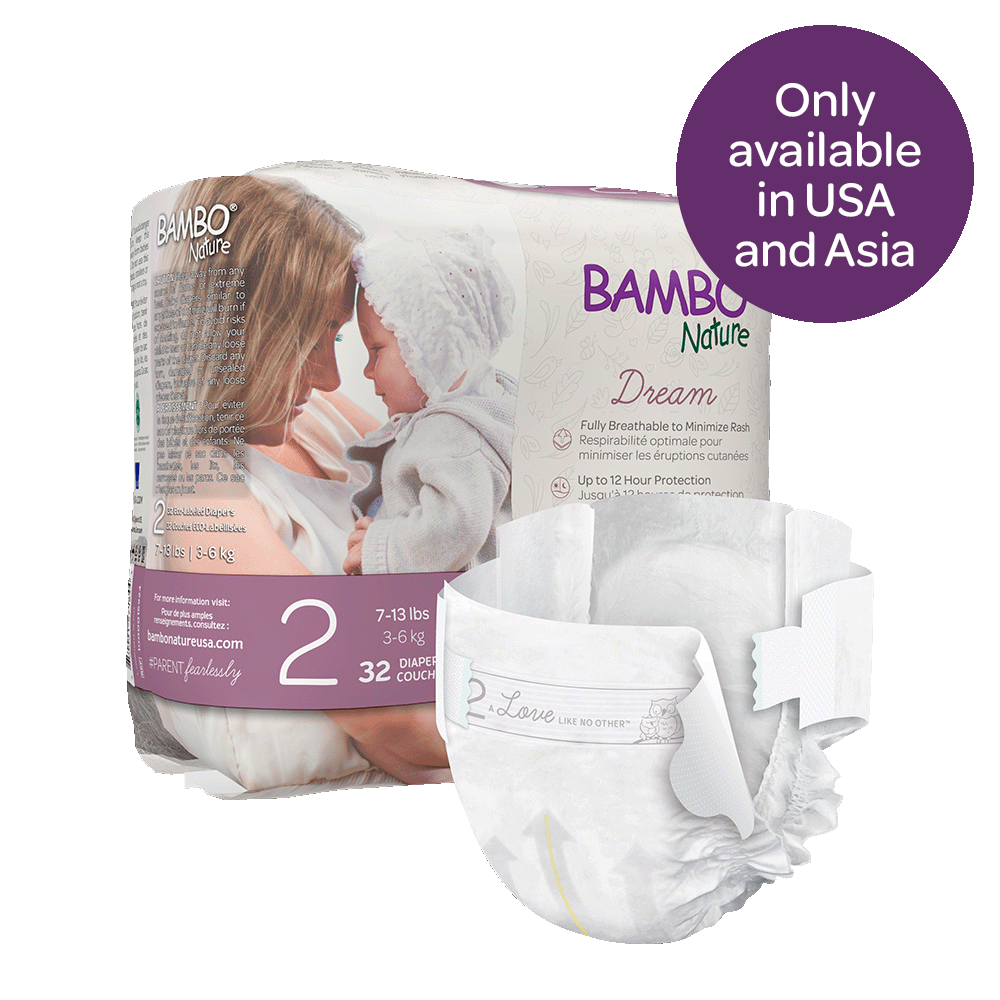 Bambo Nature Dream Diapers size 2 (3-6 kg / 7-13 lbs), 32 pcs