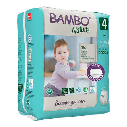 Bambo Nature Pants size 4 (7-12 kg / 15-26 lbs ), 20 pcs