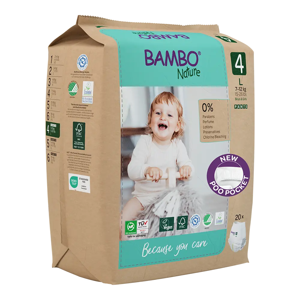 Bambo Nature Pants size 4 (7-12 kg / 15-26 lbs), 20 pcs