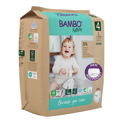 Bambo Nature Pants size 4 (7-12 kg / 15-26 lbs), 20 pcs
