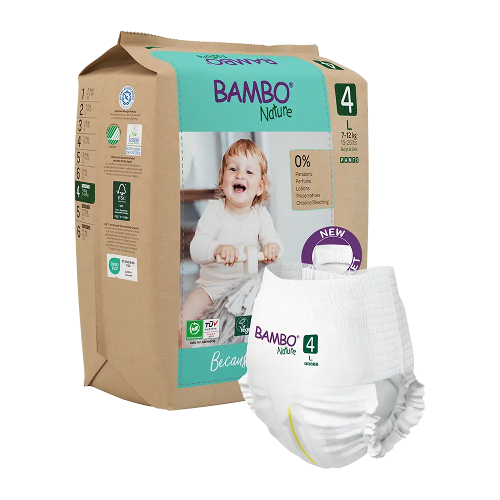 Bambo Nature Pants size 4 (7-12 kg / 15-26 lbs), 20 pcs