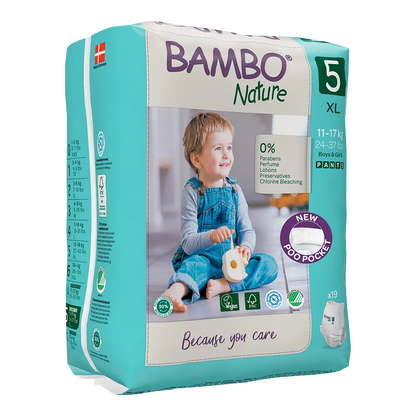 Bambo Nature Pants size 5, 11-17 kg, with poo pocket