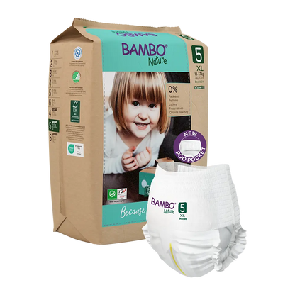 Bambo Nature Pants size 5, 19 pcs, with diaper and Poo Pocket feature