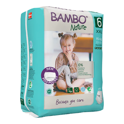 Bambo Nature Pants size 6, 18 pcs, with new poo pocket feature