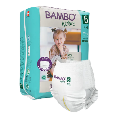 Bambo Nature Pants size 6, 18 pcs, with new poo pocket feature