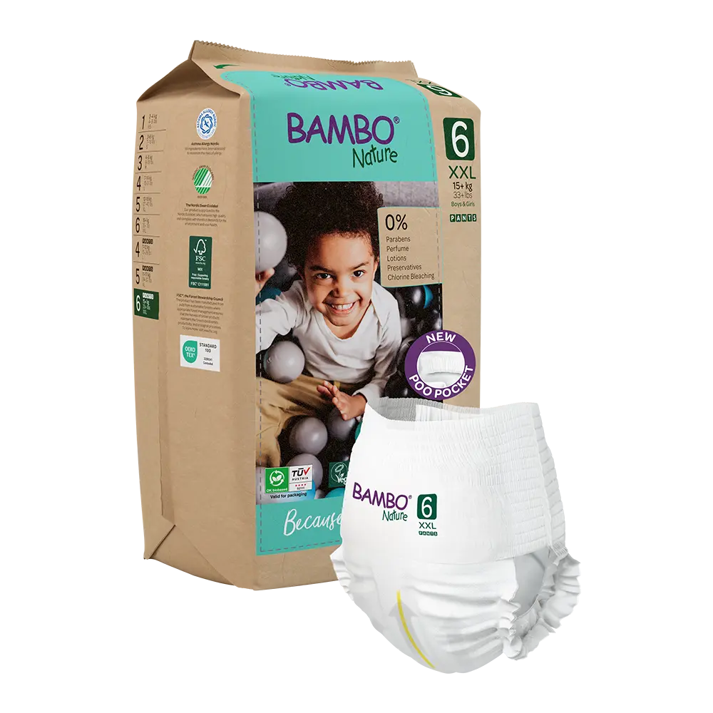 Bambo Nature Pants Size 6 ✓ Soft and breathable ✓ Ecolabeled