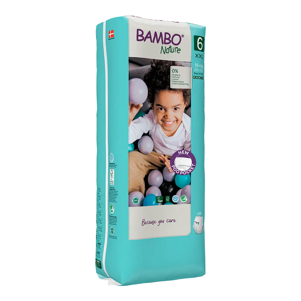 Bambo Nature Pants size 6 (15+ kg / 33+ lbs), 38 pcs