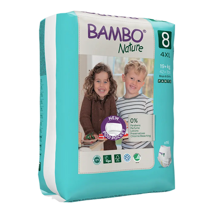 Bambo Nature Pants size 8 (19+ kg / 42+ lbs), 16 pcs