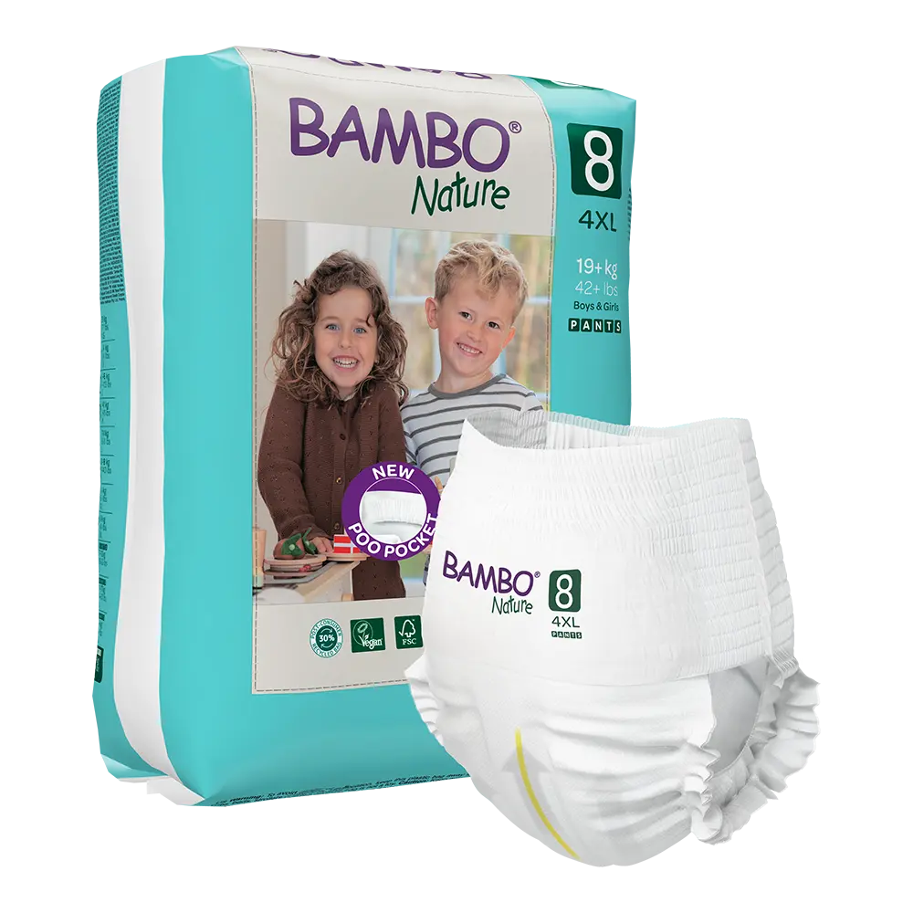 Bambo Nature Pants size 8 (19+ kg / 42+ lbs), 16 pcs