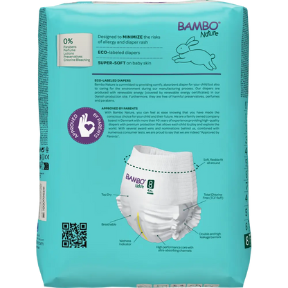 Bambo Nature Pants size 8 (19+ kg / 42+ lbs), 16 pcs