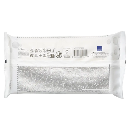 Bambo Nature Aqua Wet Wipes back of packaging with ingredients